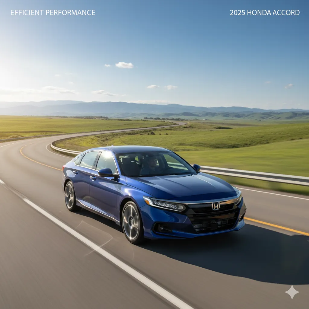 2025 Honda Accord gas type supports efficient performance on highways with regular 87 octane fuel.