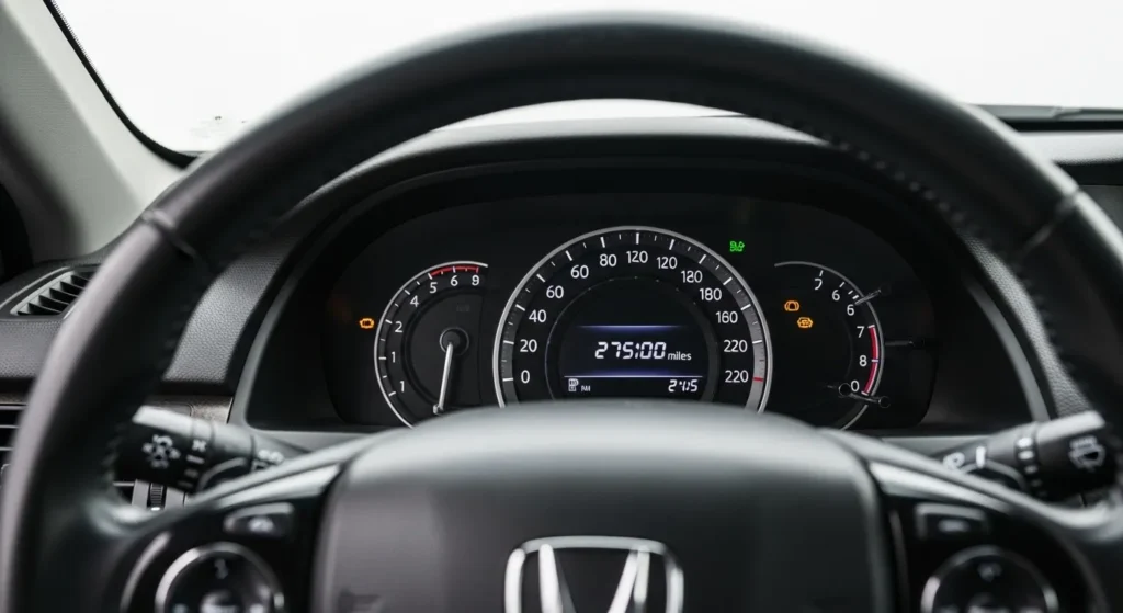 2015 Honda Accord dashboard showing high mileage, illustrating how long do 2015 Honda Accords last