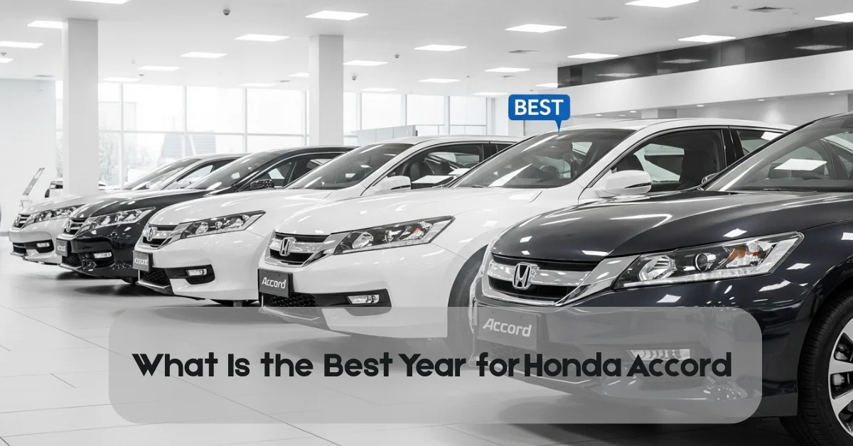 What is the best year for Honda Accord – lineup of reliable Honda Accord models in showroom highlighting top choice.
