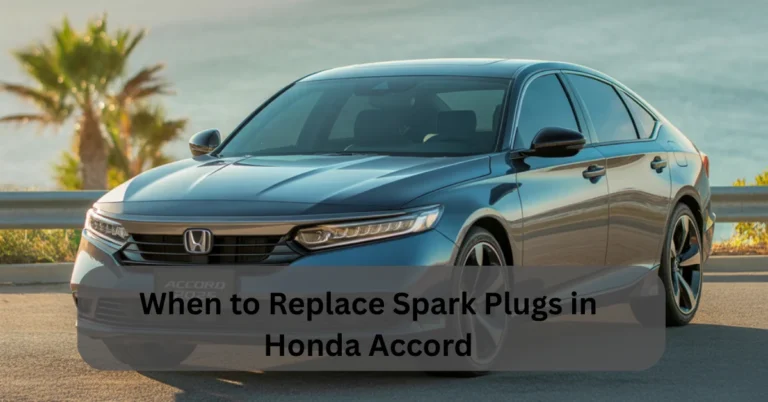 Honda Accord parked near the road – when to replace spark plugs in Honda Accord for smooth performance