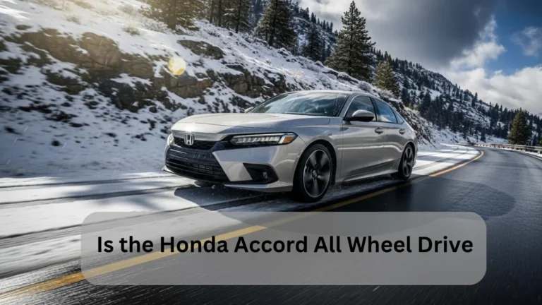 A 2025 Honda Accord driving on a snowy mountain road, showing traction and handling — Is the Honda Accord All Wheel Drive?
