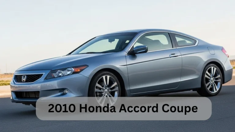 2010 Honda Accord Coupe in silver parked outdoors showcasing sleek design and sporty exterior style.